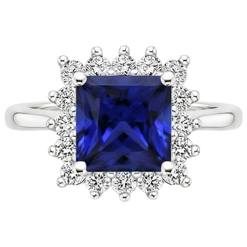 echter round diamant 5Karat ring Profilansicht