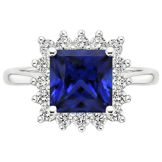 echter round diamant 5Karat ring Profilansicht