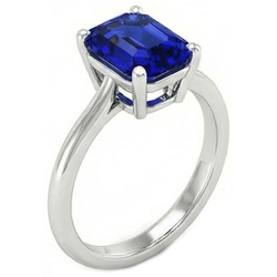 5 Karat tiefblauer Saphir-Verlobungsring