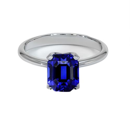 5 Karat tiefblauer Saphir-Verlobungsring