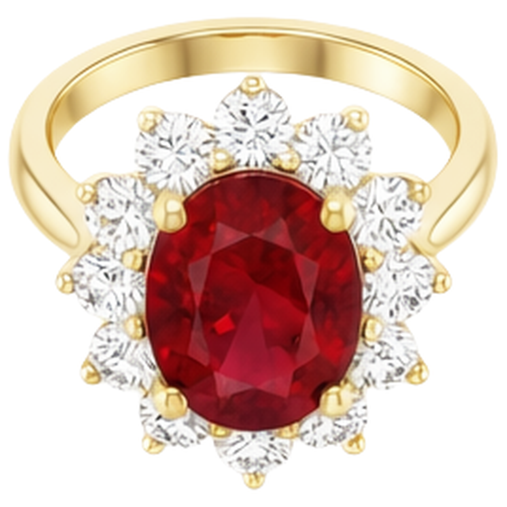 5 Kt Roter Rubin Aus der Erde Abgebauter Natürlicher Diamant Ehering 14K Gelbgold