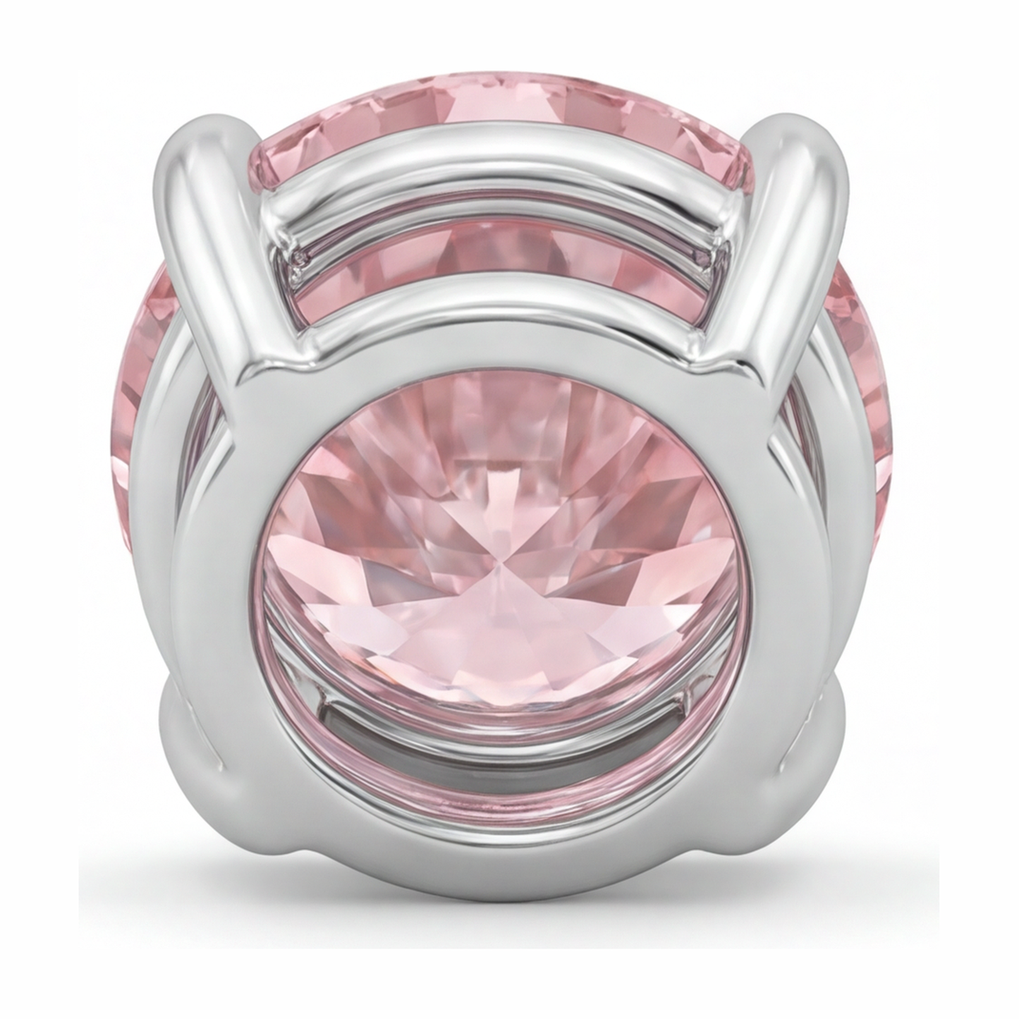 Halskette mit rosa Diamant, 5 Karat, runder Solitär-Anhänger, im Labor gezüchtet, 14 Karat Weißgold