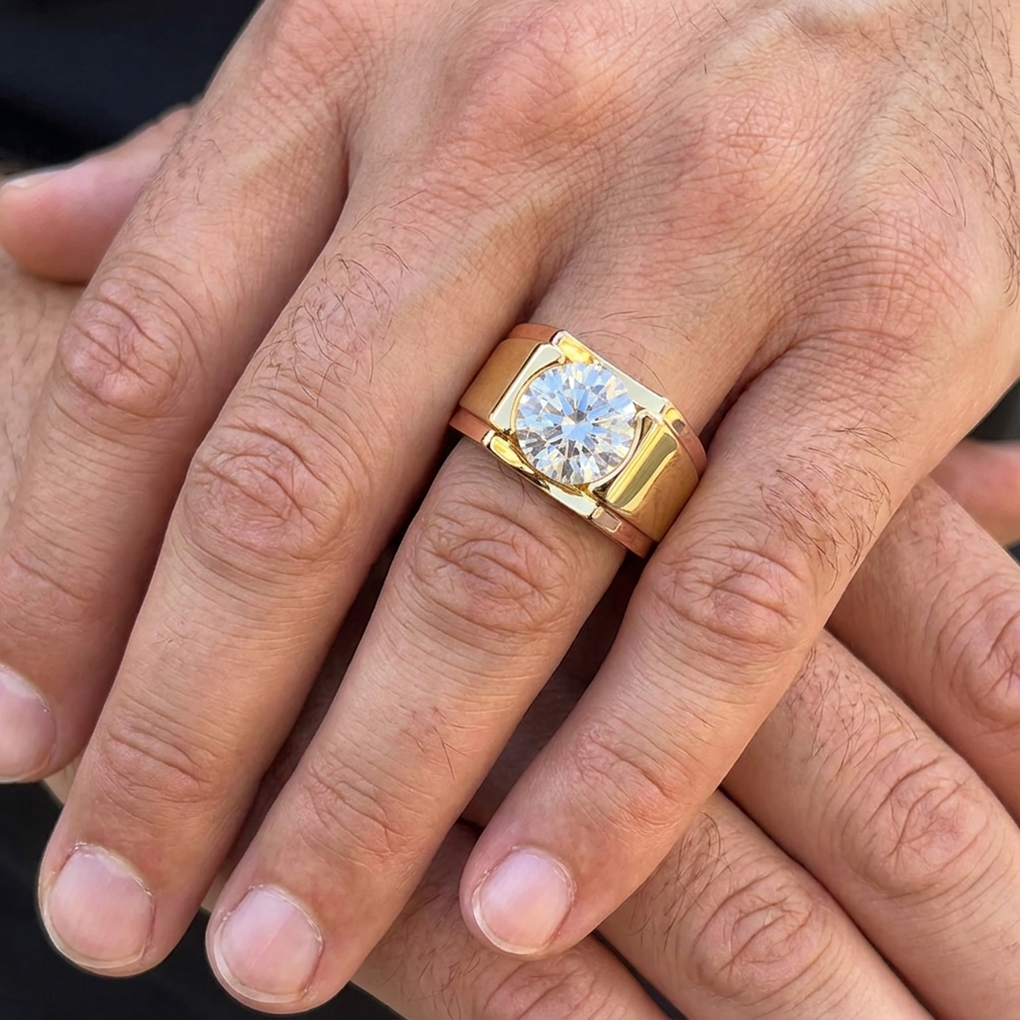 5 Karat Herren-Diamantring