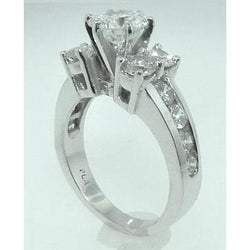 5 ct. Echt Aus der Erde Abgebauter Natürlicher Diamant Ehering Weißgold 14K Damen Schmuck Neu