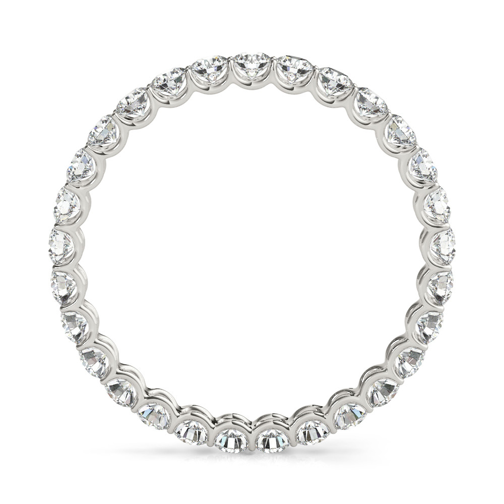 Diamant Brillantschliff Eternity Band in 14K Weißgold – Frontansicht