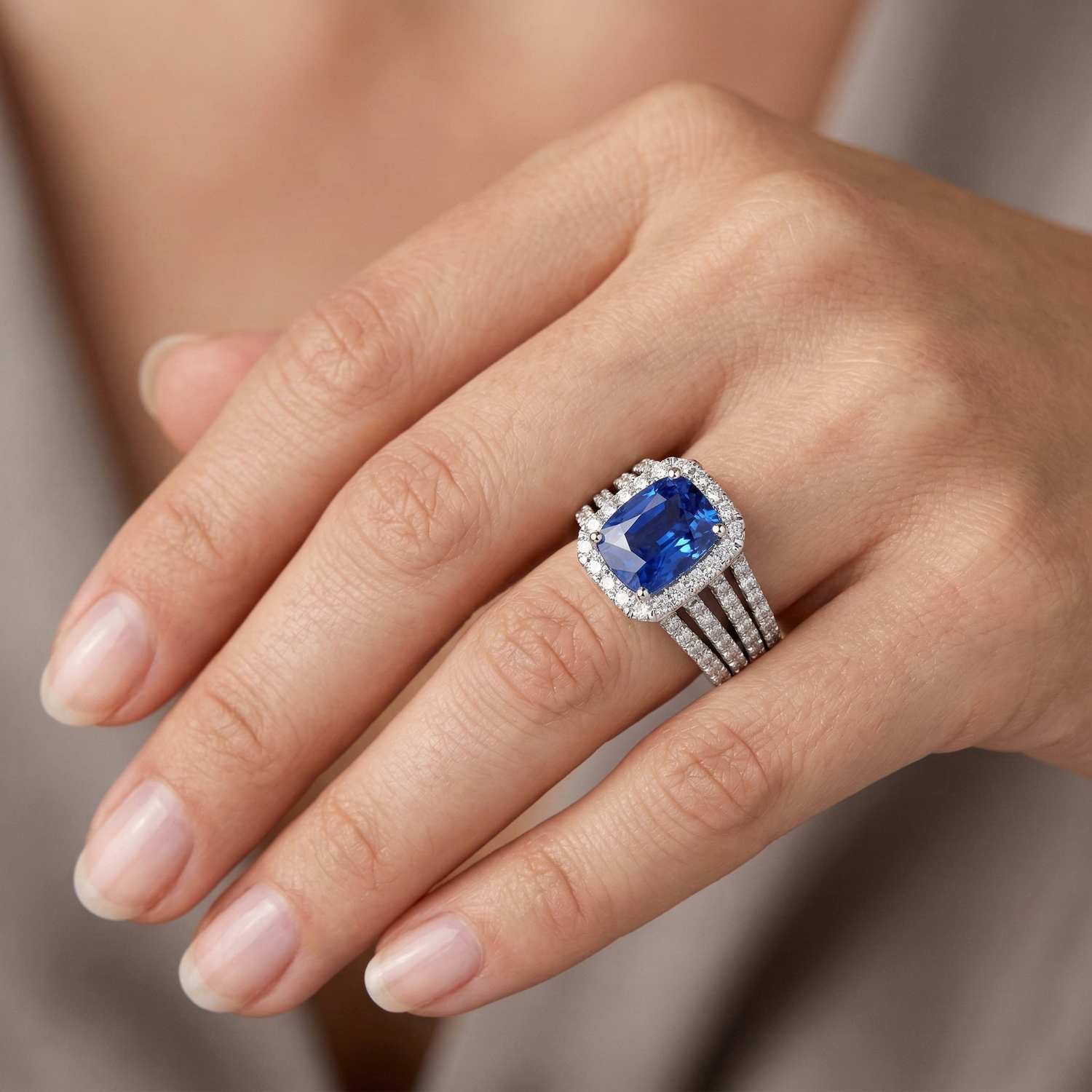 echter round diamant 5.50Karat ring auf Weiß