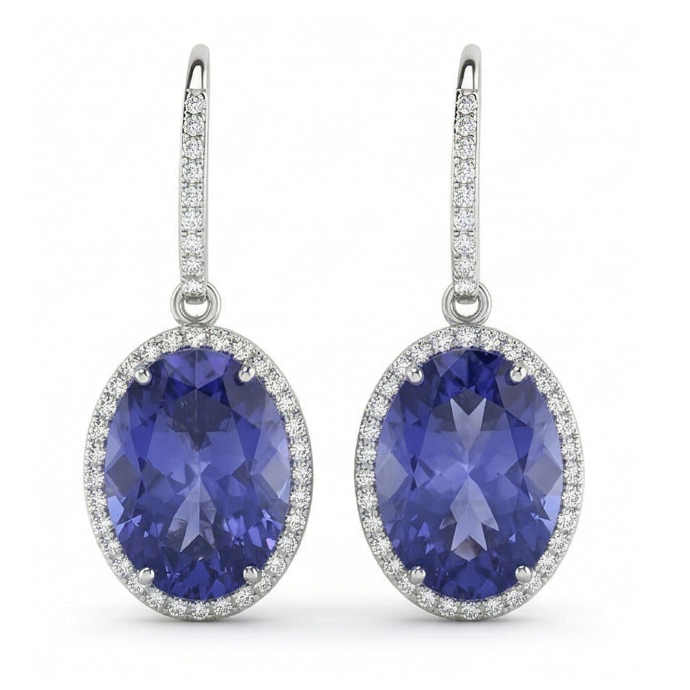echter oval diamant 5.42Karat ohrring Detailansicht