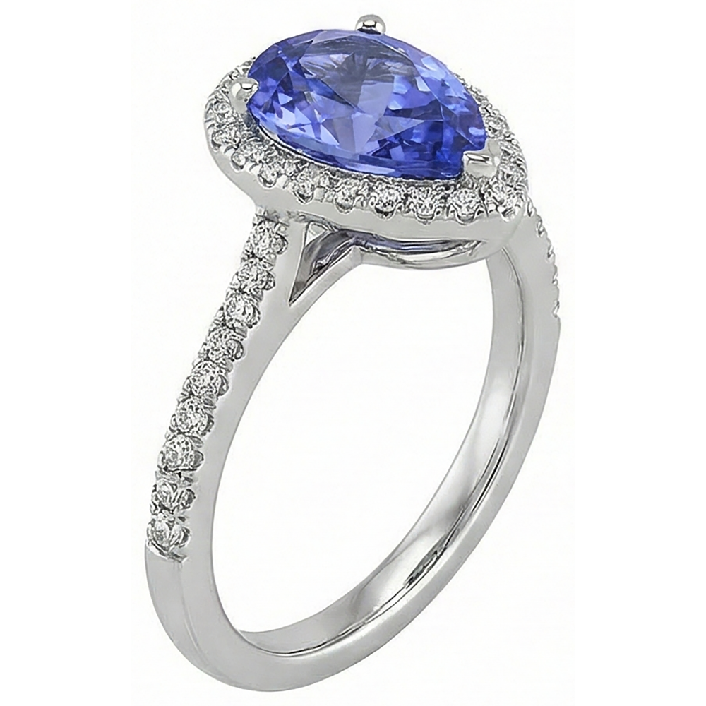 echter round diamant 5.75Karat ring Draufsicht