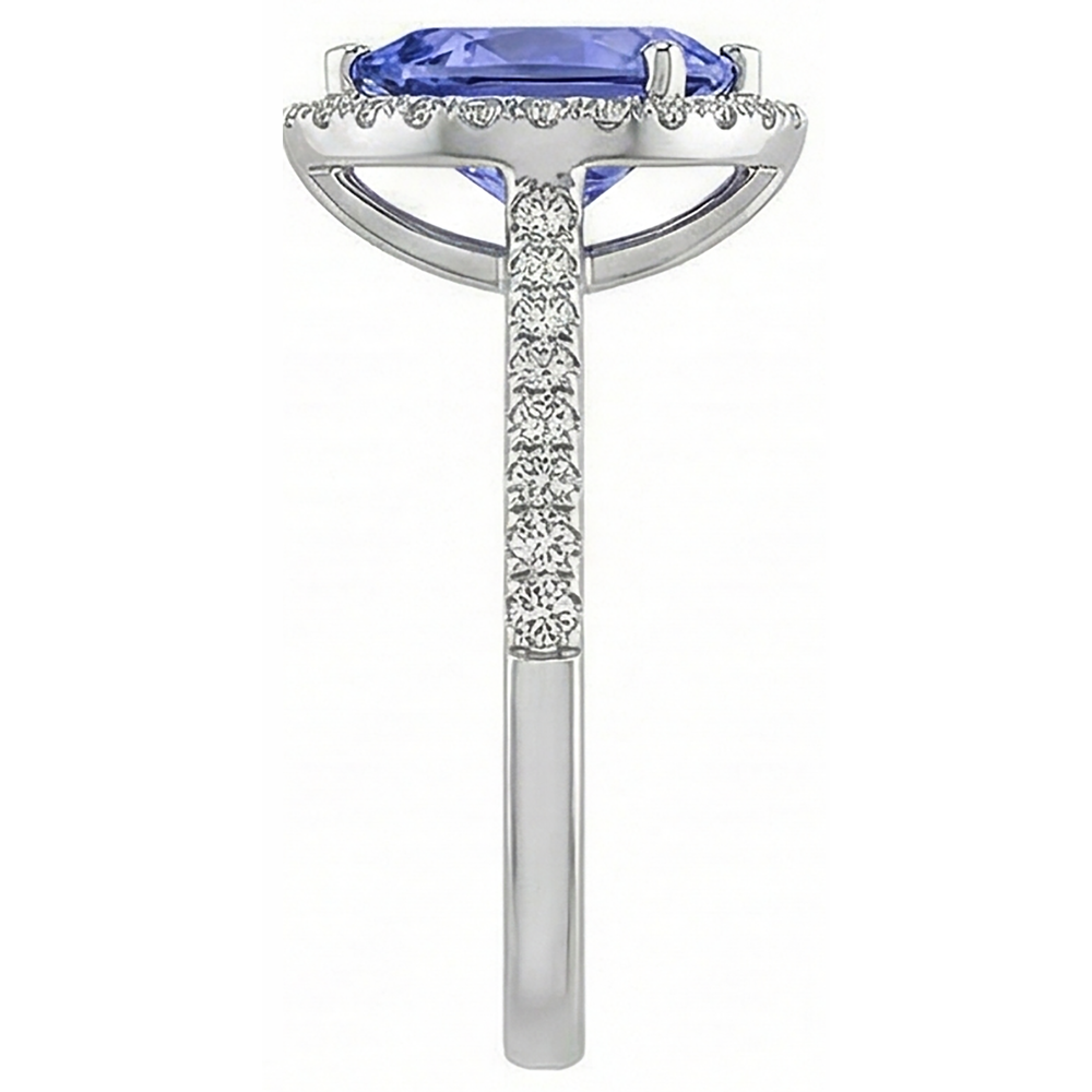 echter round diamant 5.75Karat ring Profilansicht