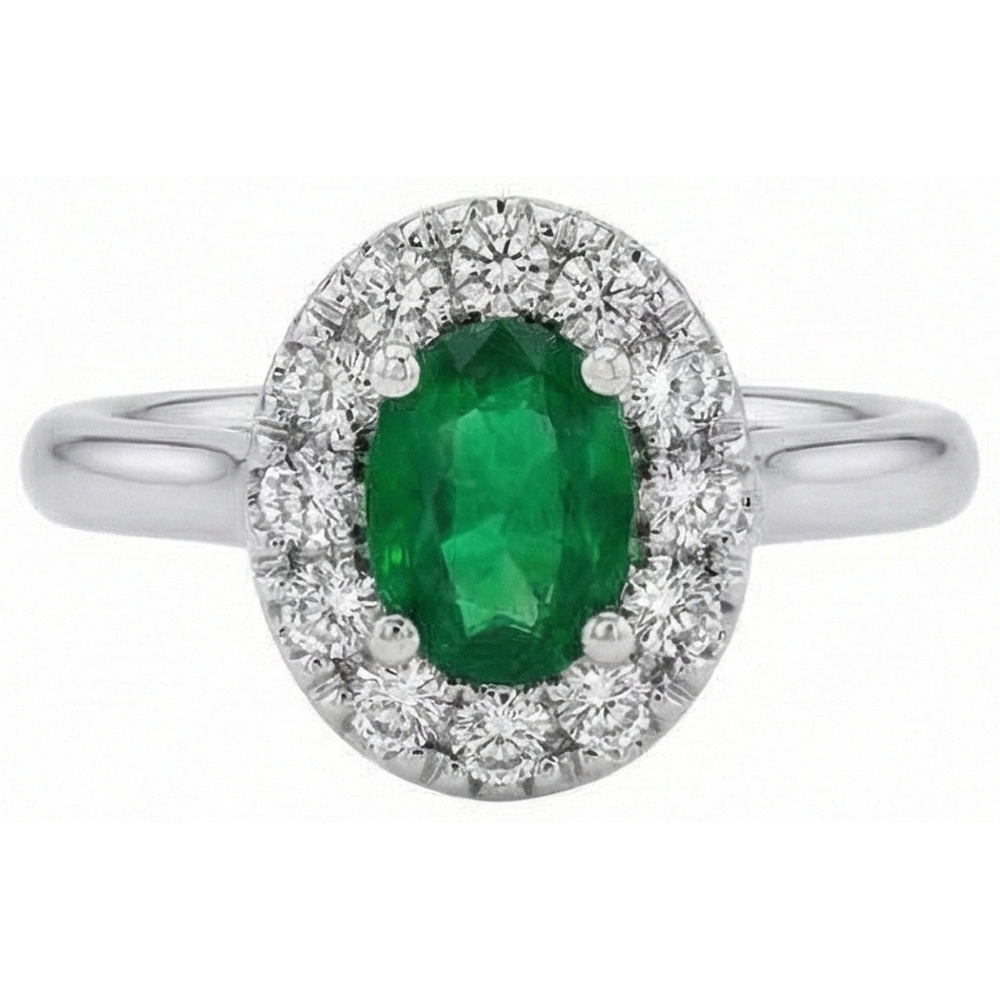 echter oval smaragd 5.90Karat ring Detailansicht