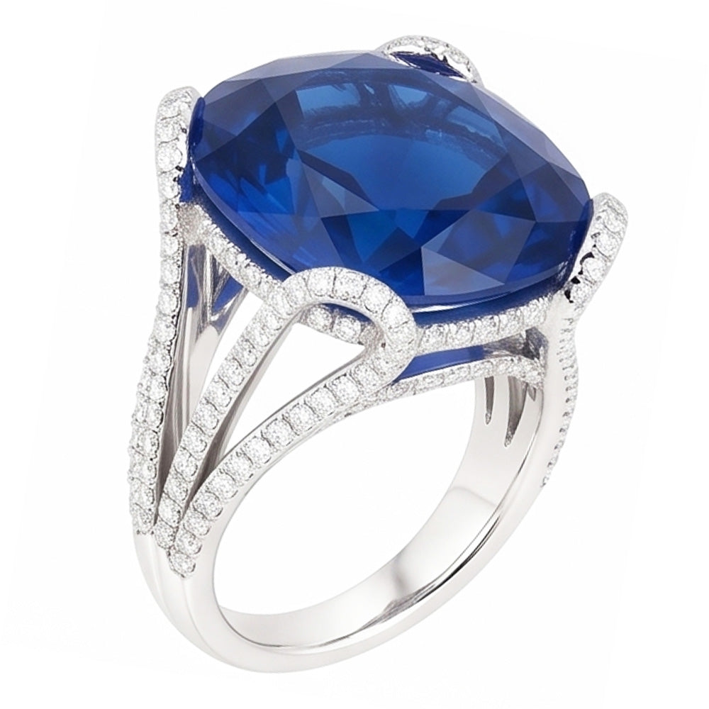 6 Carat Damen-Saphir-Verlobungsring