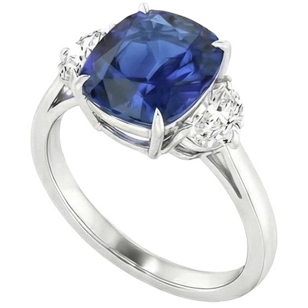 6 Carat Damen-Saphir-Verlobungsring