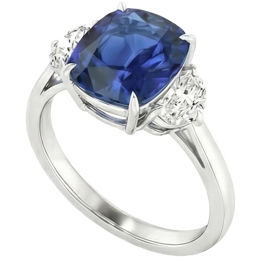 6 Carat Damen-Saphir-Verlobungsring