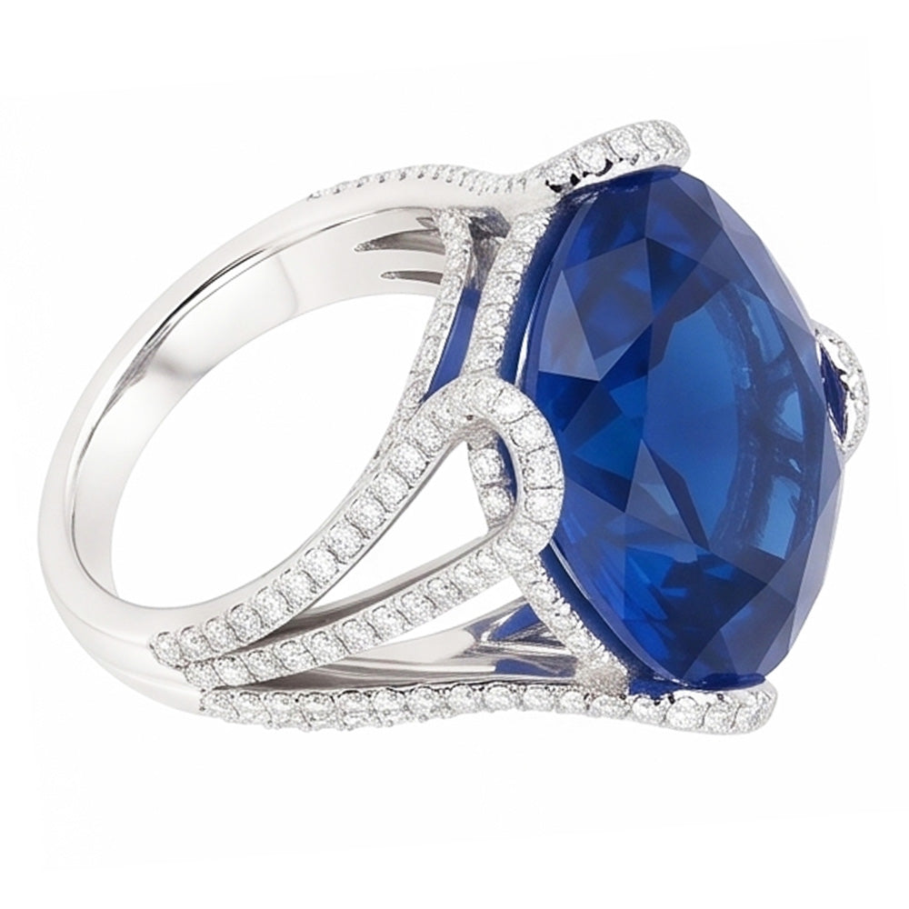 6 Carat Damen-Saphir-Verlobungsring