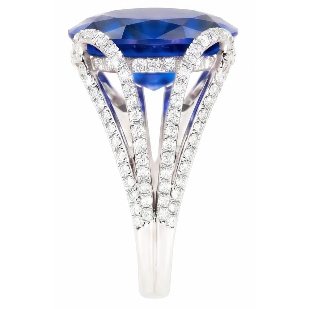 6 Carat Damen-Saphir-Verlobungsring
