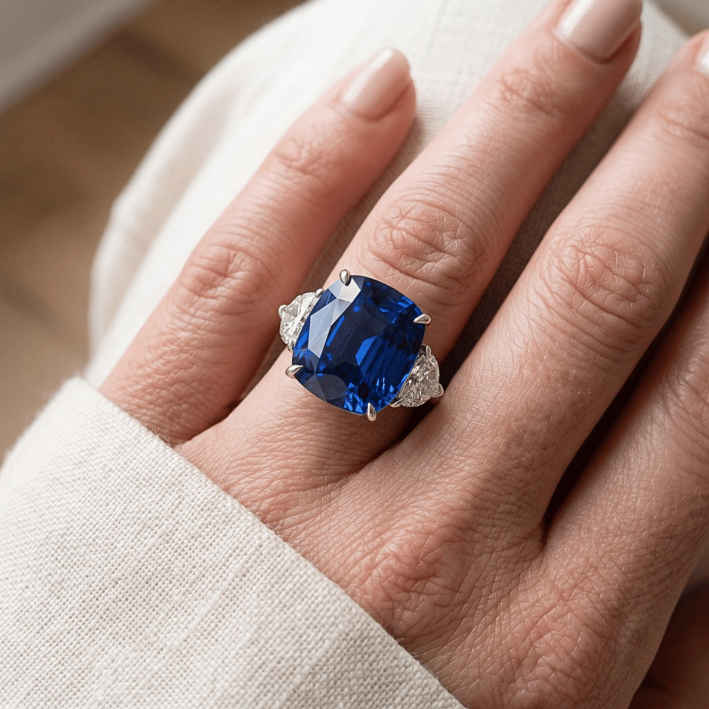 6 Carat Damen-Saphir-Verlobungsring