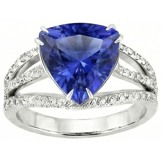 echter trillion diamant 6Karat ring Seitenansicht