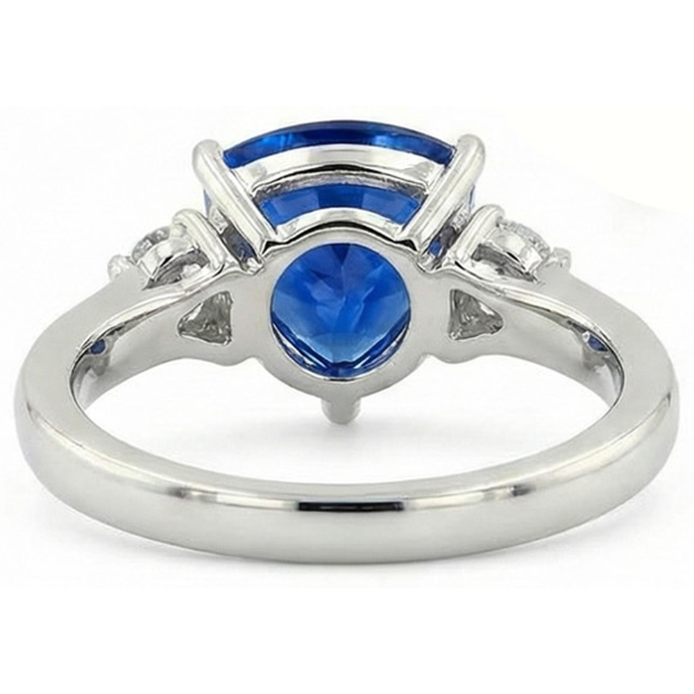6 Karat blauer Billionen-Saphir-Verlobungsring