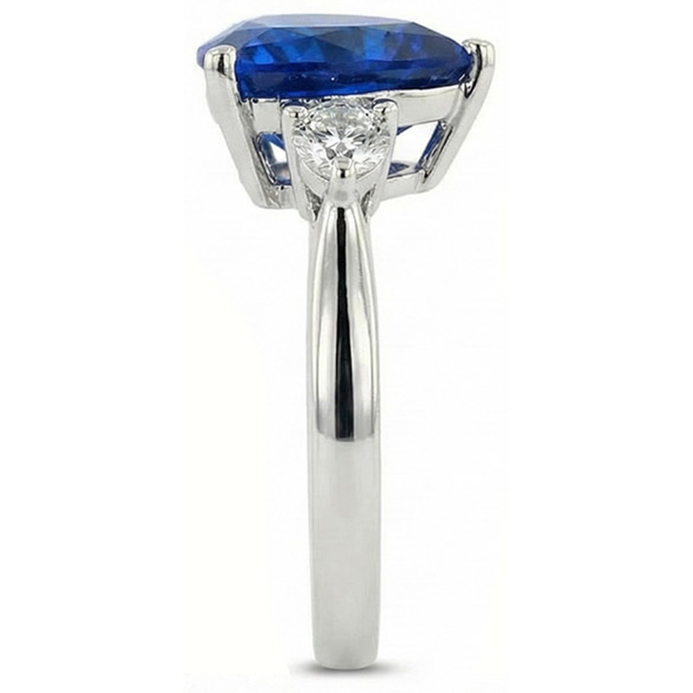 6 Karat blauer Billionen-Saphir-Verlobungsring