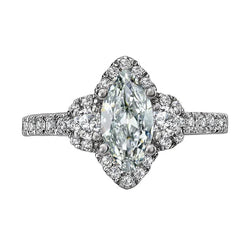 6 ct Marquise-Echt Diamant-Verlobungsring