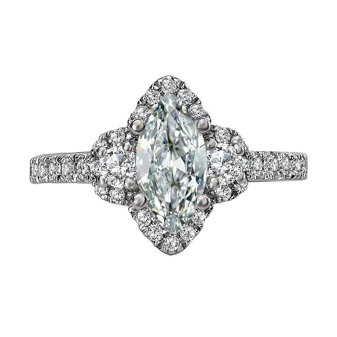 6 ct Marquise-Echt Diamant-Verlobungsring
