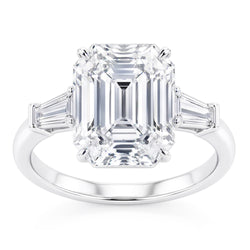 6 ct wunderschöner Smaragd-Aus der Erde Abgebauter Natürlicher Diamantring