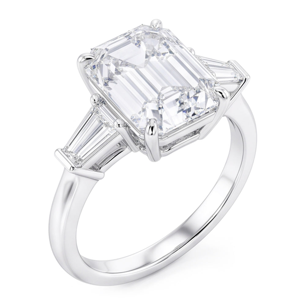 6 ct wunderschöner Smaragd-Aus der Erde Abgebauter Natürlicher Diamantring
