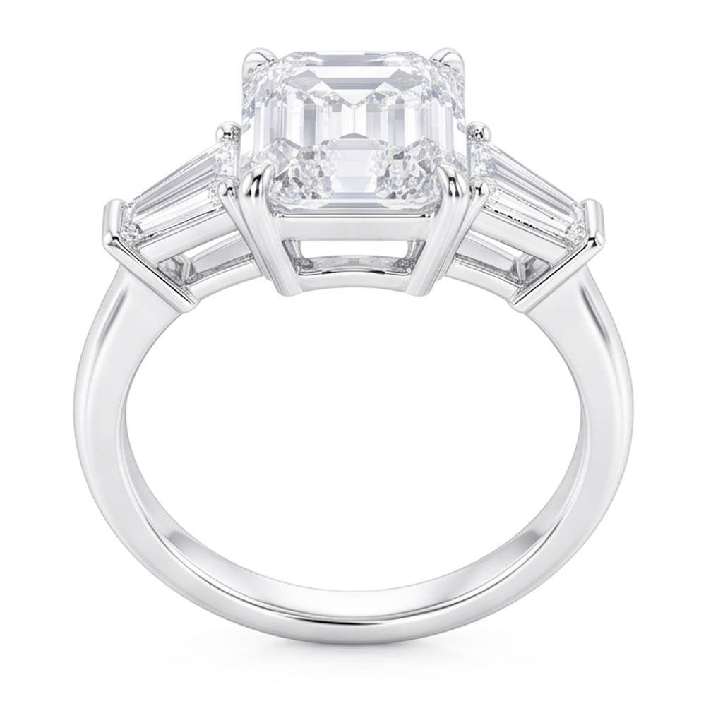 6 ct wunderschöner Smaragd-Aus der Erde Abgebauter Natürlicher Diamantring