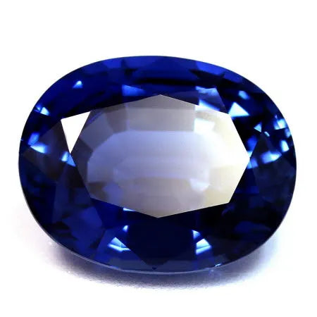 Oval Blauer Saphir Ring in Gold – Hauptansicht