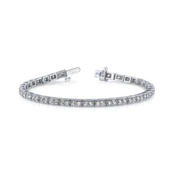 6,60 ct Rundes Vintage Double Echt Aus der Erde Abgebauter Natürlicher Diamant Box Armband Weißgold 14K