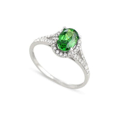 6,75 Karat Grün Smaragd-Aus der Erde Abgebauter Natürlicher Diamant-Ring Weißgold 14K