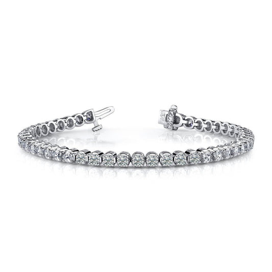 6,90 Karat Rundschliff Echt Diamanten Prong Set Tennisarmband