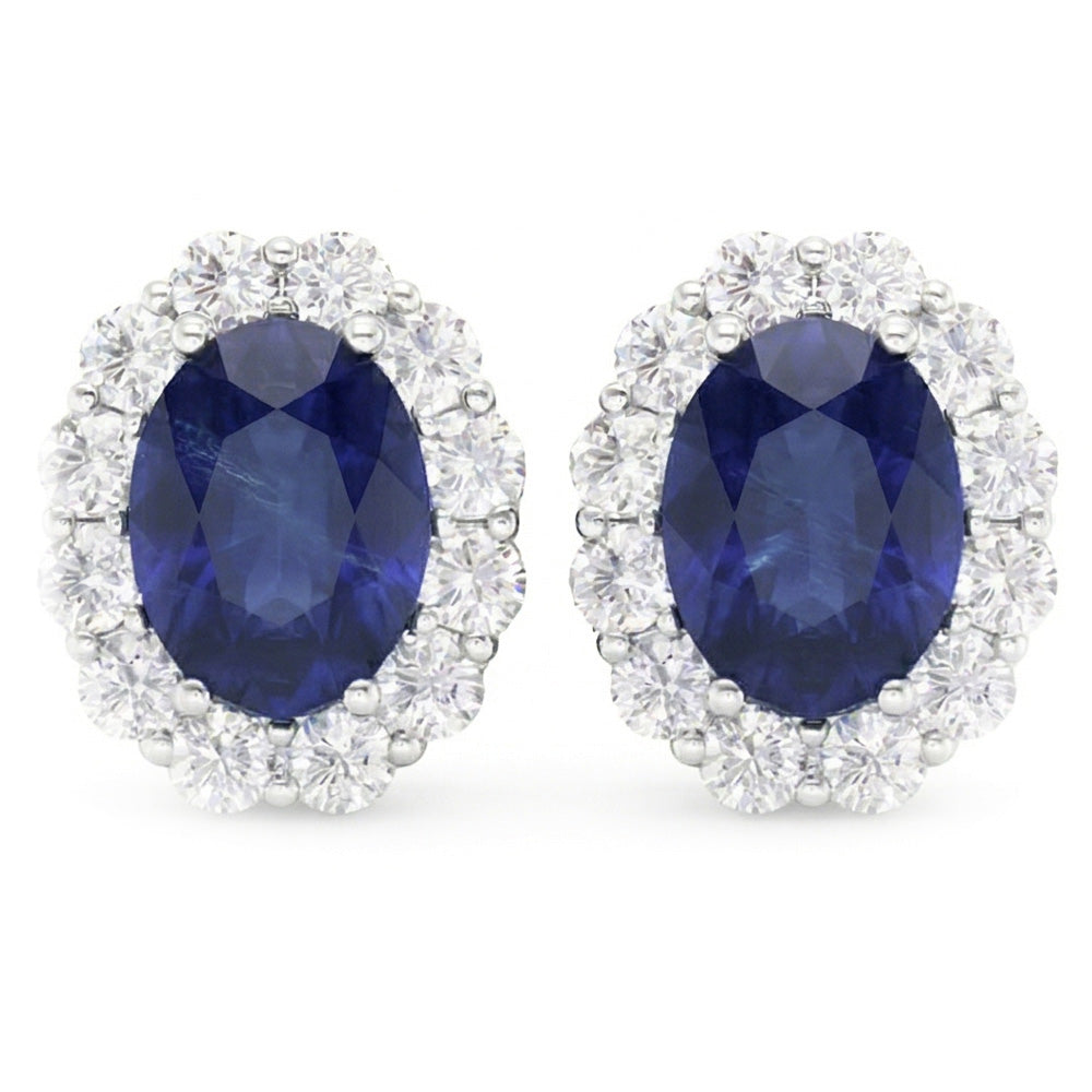 echter oval diamant 6.40Karat ohrring Seitenansicht