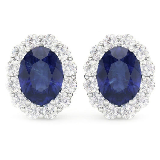 echter oval diamant 6.40Karat ohrring Seitenansicht
