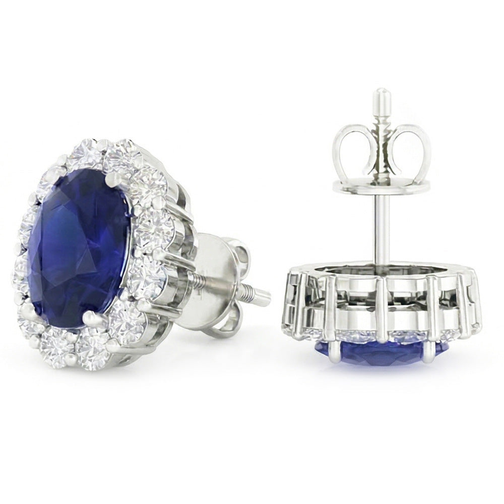 echter oval diamant 6.40Karat ohrring Detailansicht