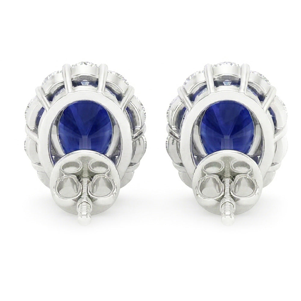 echter oval diamant 6.40Karat ohrring Draufsicht