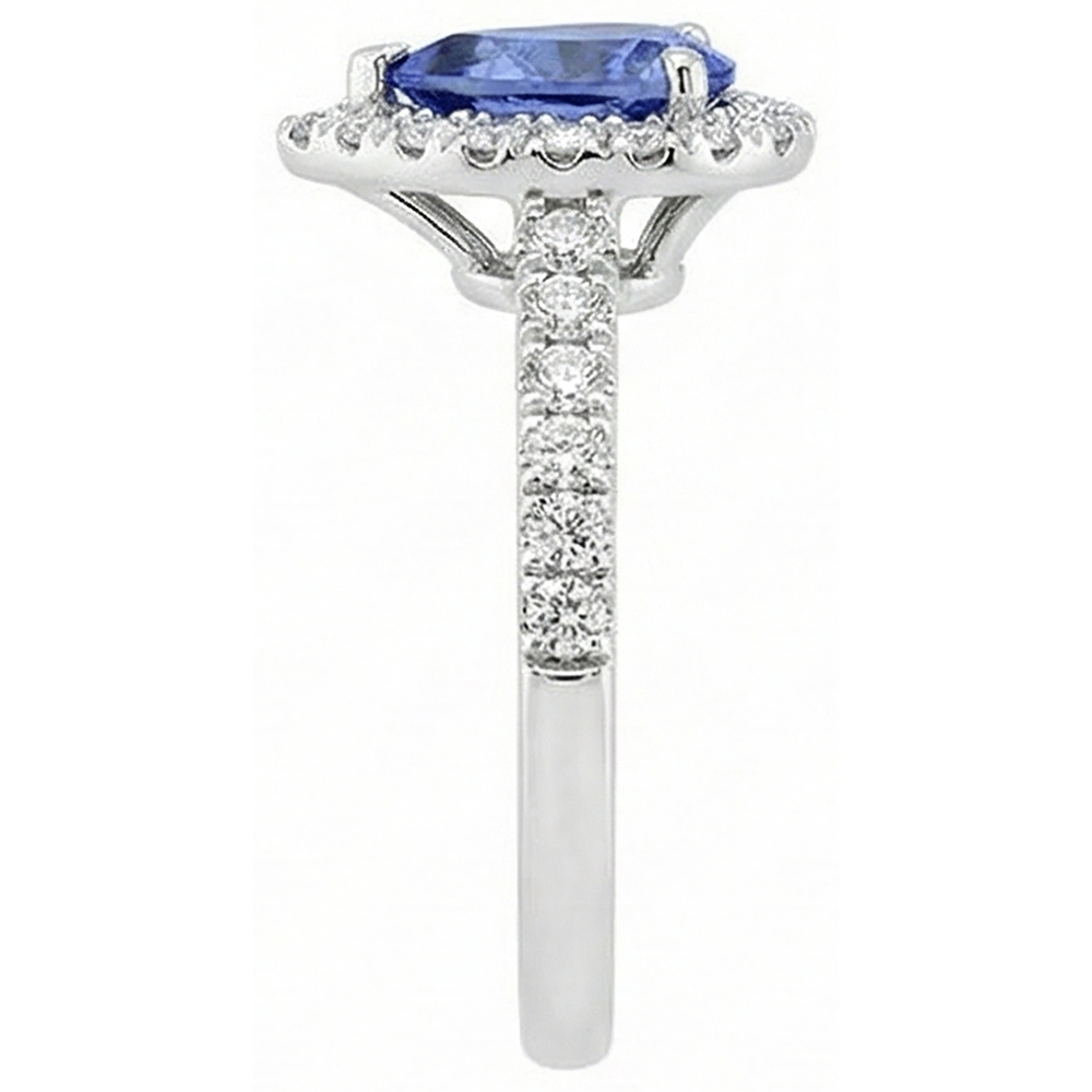 echter round diamant 6.60Karat ring Profilansicht