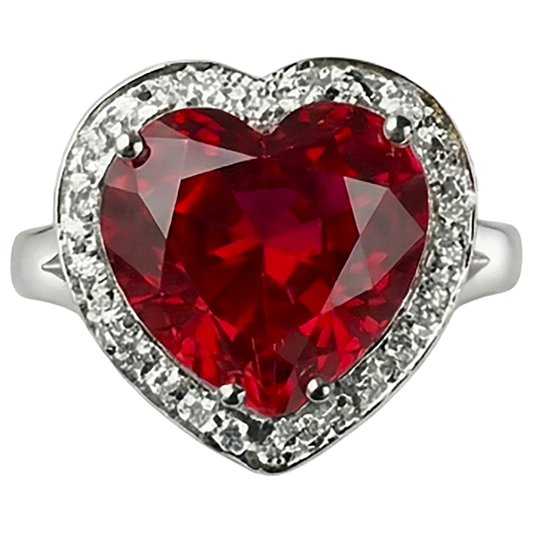 7.25 Kt 14K Gold Schöner Edelstein Ring Roter Rubin Mit Aus der Erde Abgebauter Natürlicher Diamantschmuck