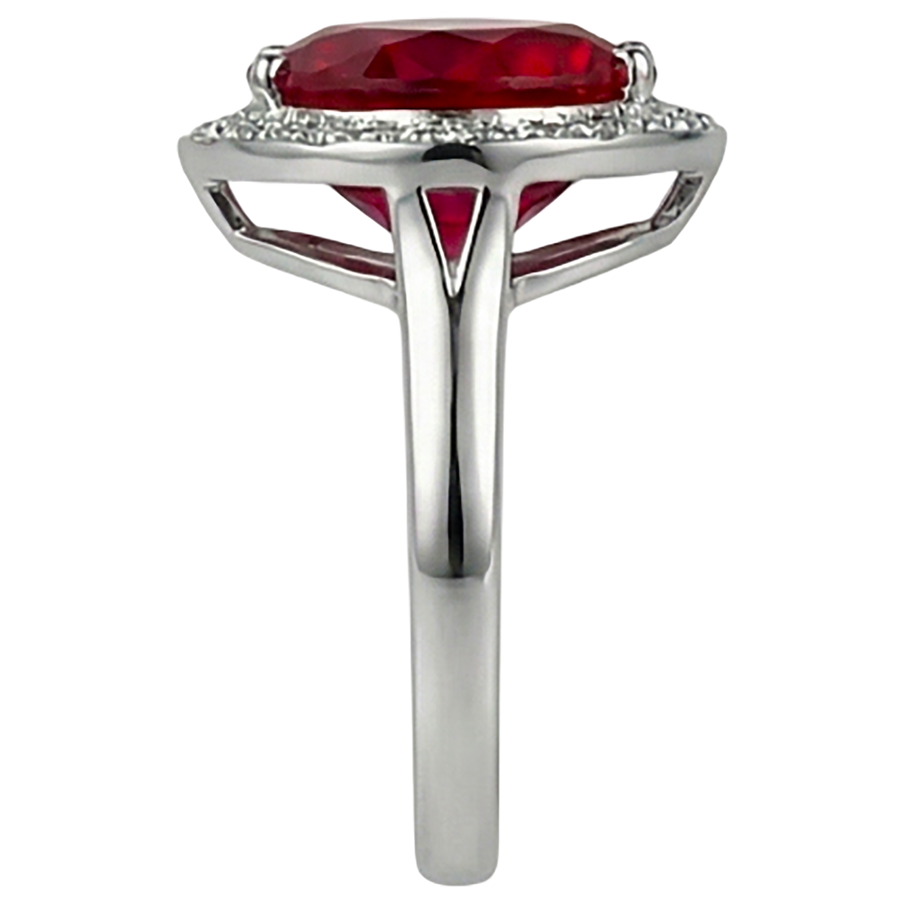 7.25 Kt 14K Gold Schöner Edelstein Ring Roter Rubin Mit Aus der Erde Abgebauter Natürlicher Diamantschmuck