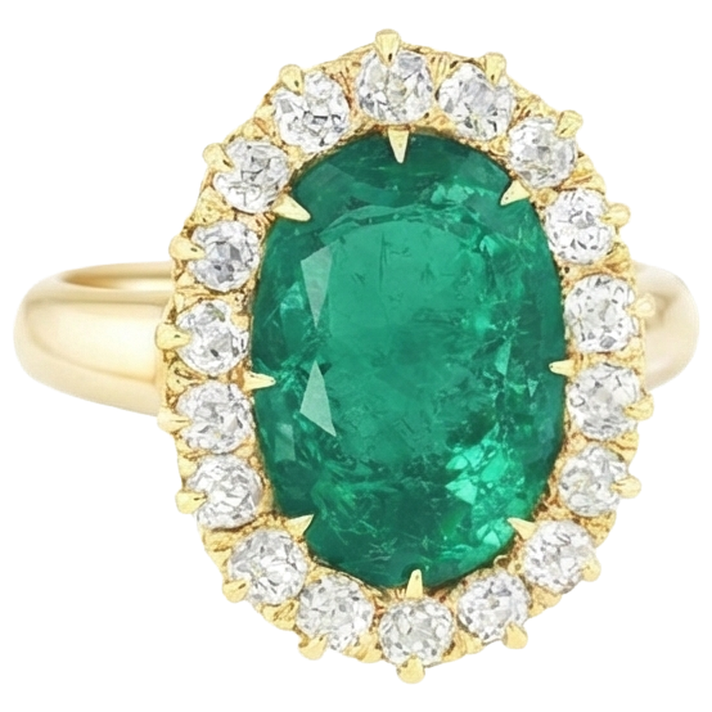 echter oval diamant 7.50Karat ring Seitenansicht