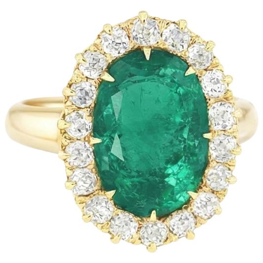 echter oval diamant 7.50Karat ring Seitenansicht