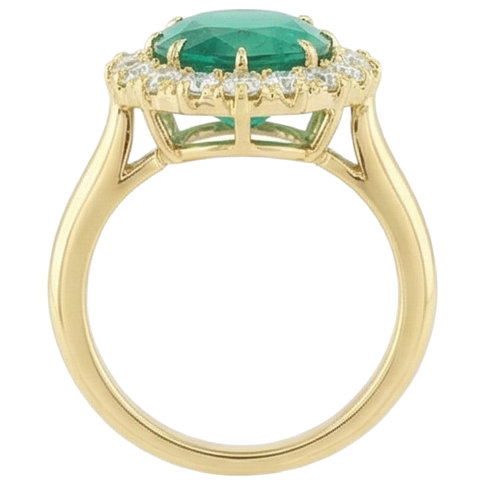 echter oval diamant 7.50Karat ring mit Diamantbesatz