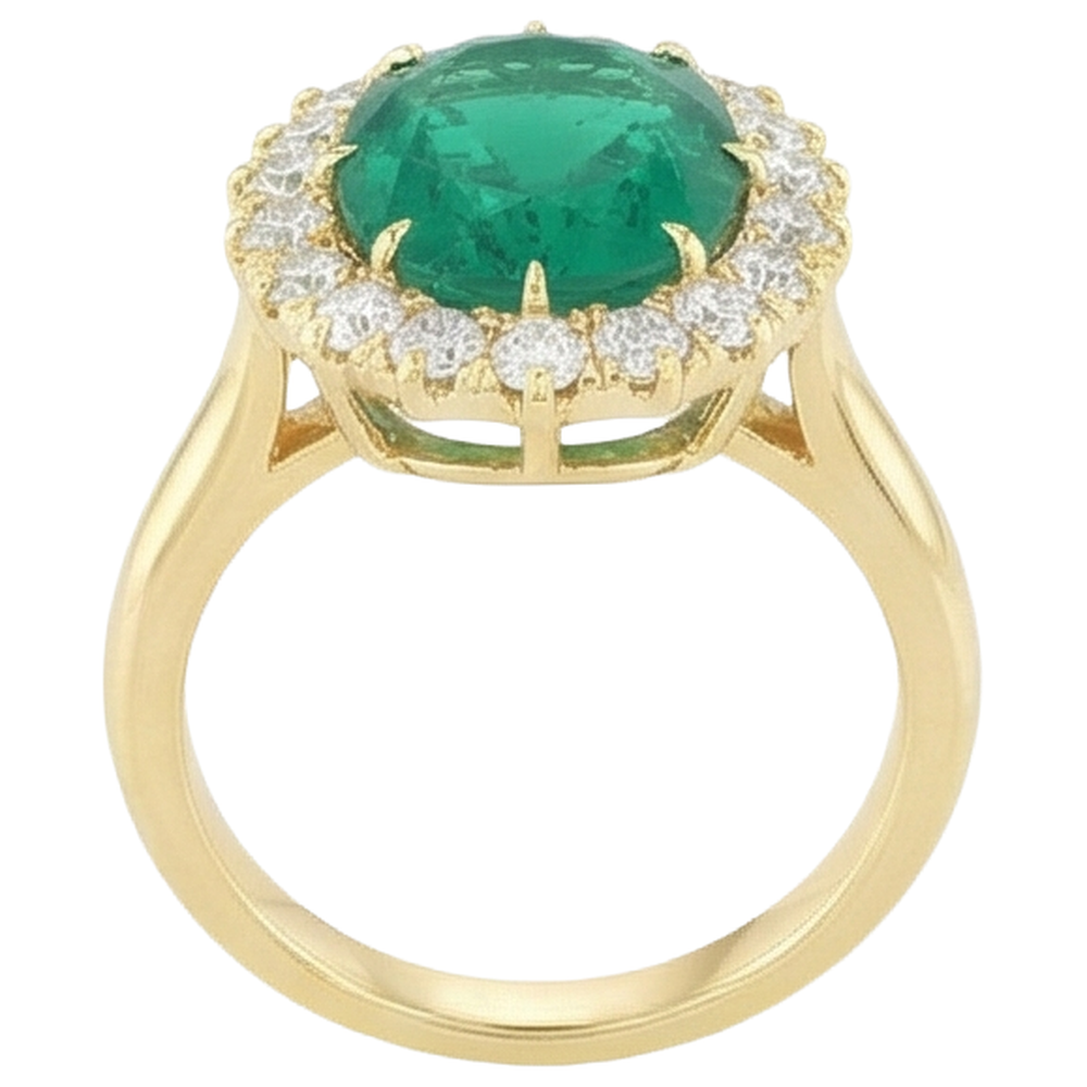 echter oval diamant 7.50Karat ring Profilansicht