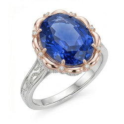 7 Carat zweifarbiger Saphirring