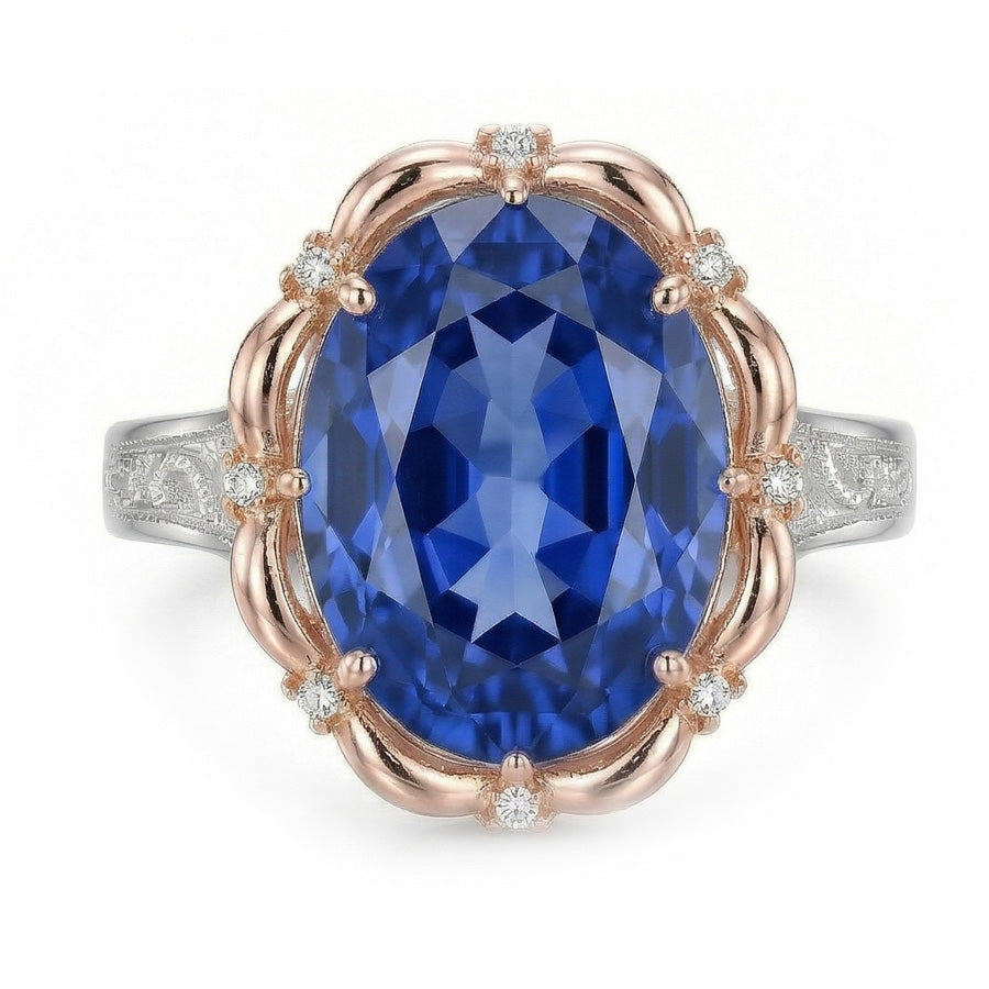 7 Carat zweifarbiger Saphirring