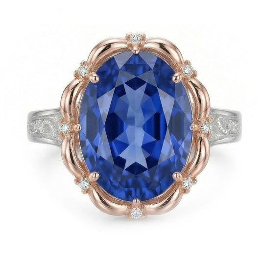 7 Carat zweifarbiger Saphirring