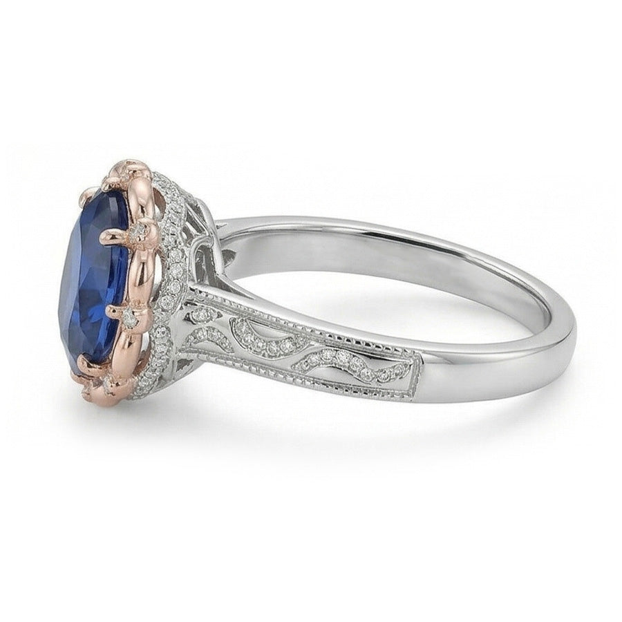 7 Carat zweifarbiger Saphirring