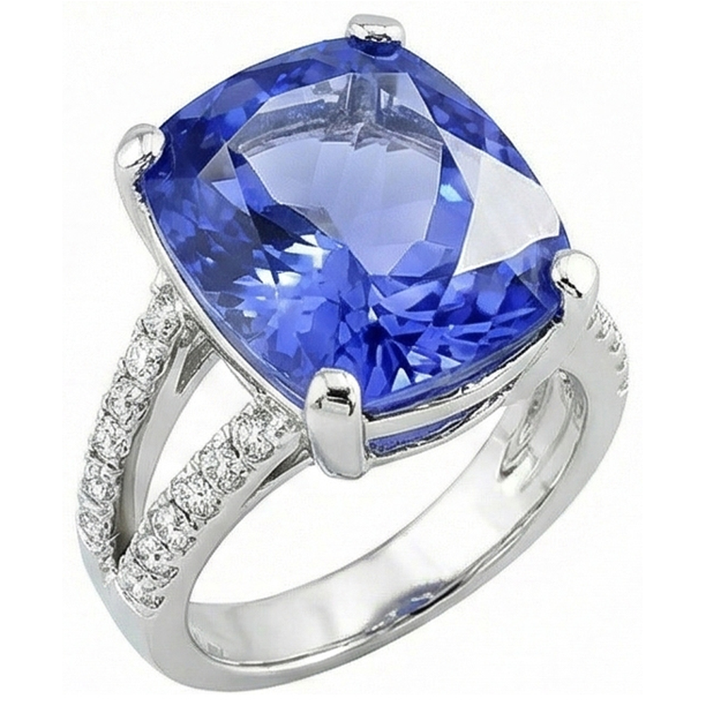 7 Ct natürlicher Saphir-Edelsteinring
