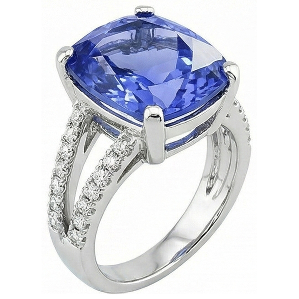 7 Ct natürlicher Saphir-Edelsteinring