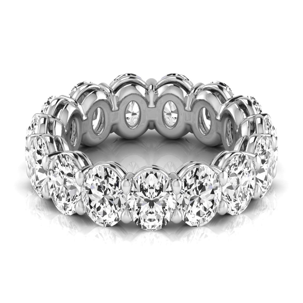 Diamant Eternity Band 7,5 Karat 14K Weißgold – Frontansicht